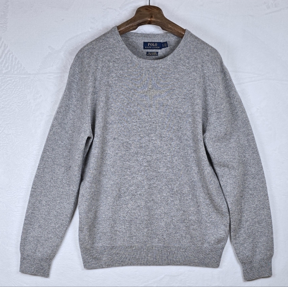 Polo Ralph Lauren Cashmere Sweater Crewneck Pull Over Minimalist Men's Sz.L